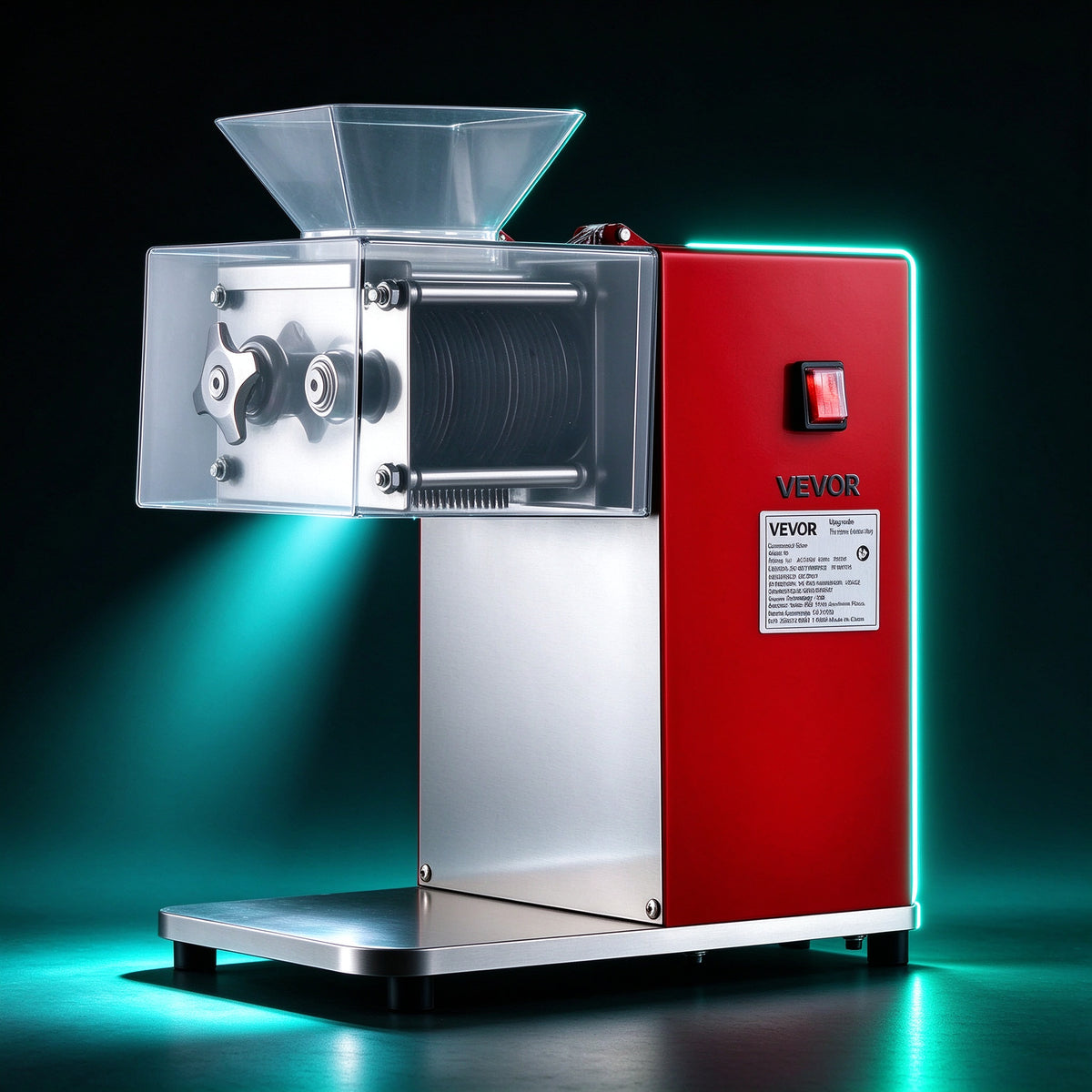 850W Smart Commercial Meat Cutter Machine, 551 lb/h Next-Gen Stainless Steel Meat Slicer 3.5mm Blade, 3-in-1 Smart Meat Cutting Machine for Modern Kitchen Tech