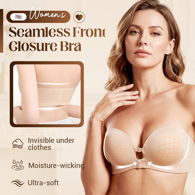 💜Seamless Front Closure Bra With Adjustable Straps